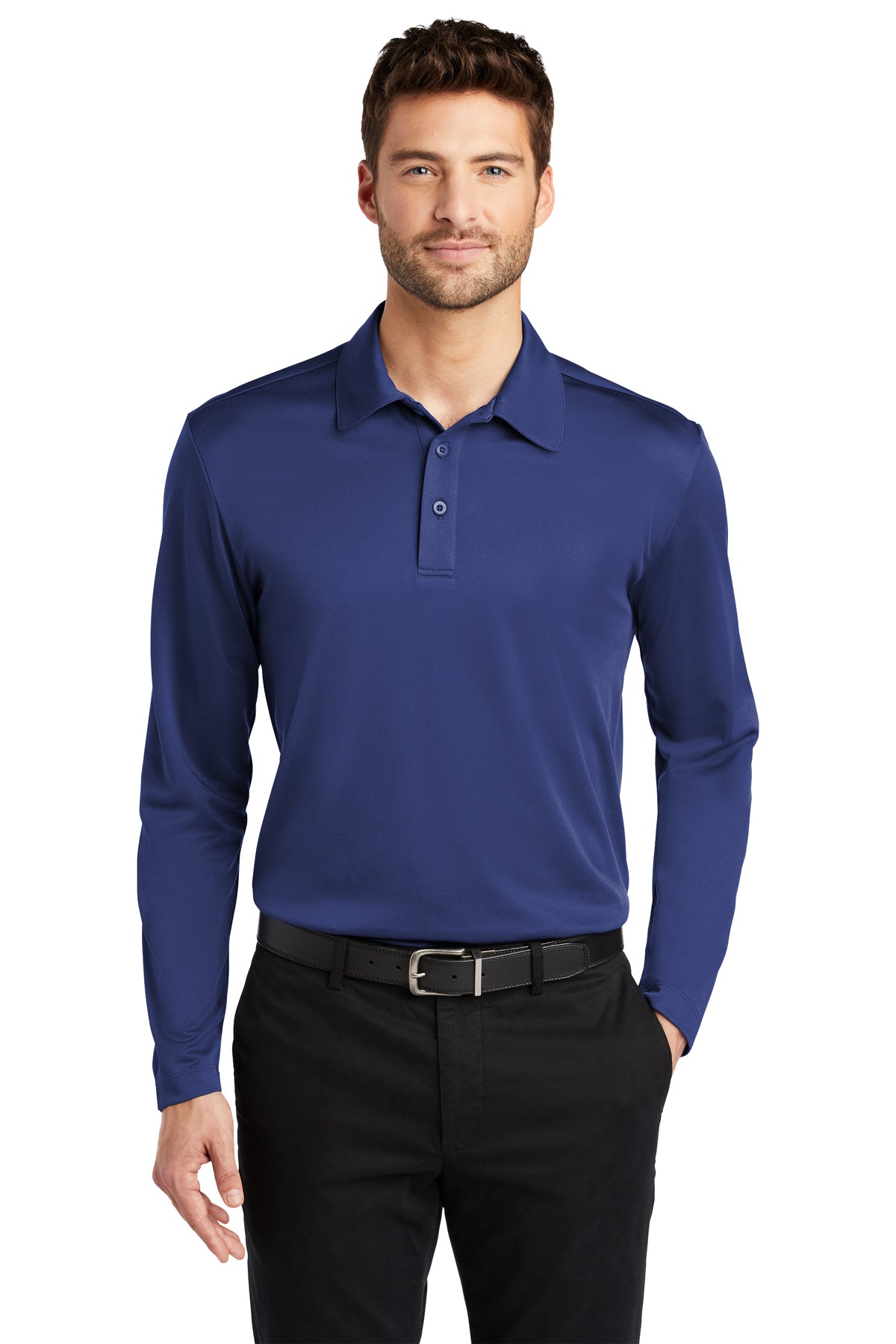 Men's Port Authority® Silk Touch™ Performance Long Sleeve Polo 2024