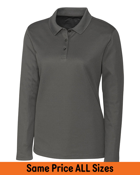 Ladies Clique Spin Eco Performance Pique Long Sleeve Polo
