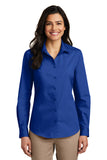 Ladies Port Authority® Long Sleeve Carefree Poplin Shirt