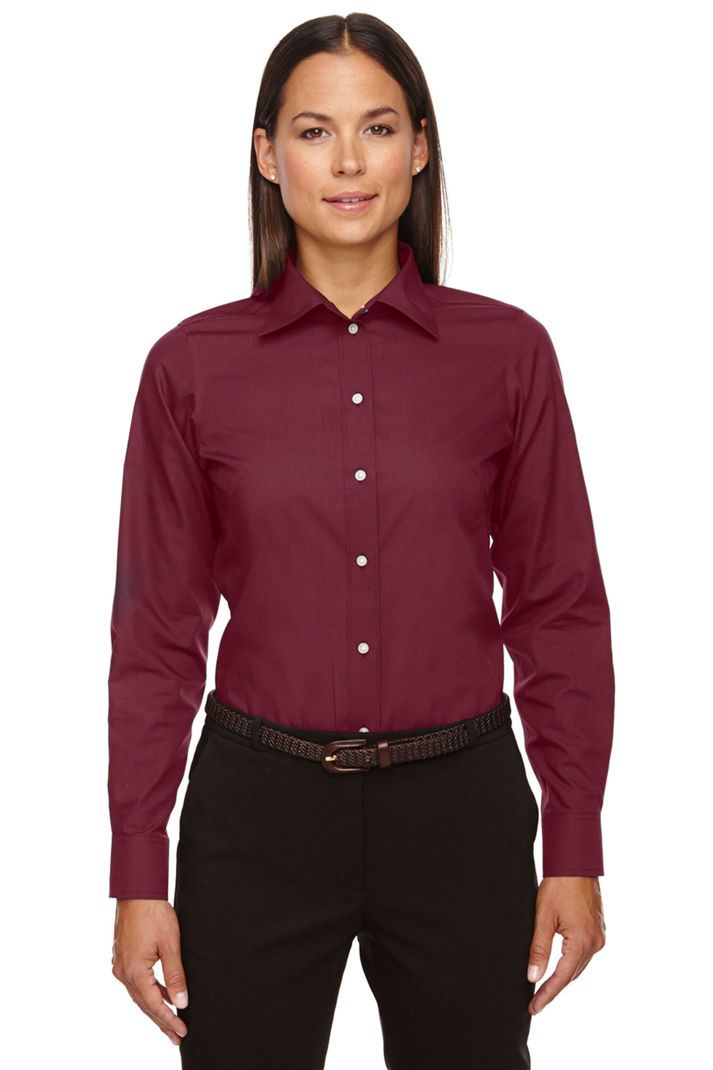 Ladies Devon & Jones Crown Collection Solid Broadcloth