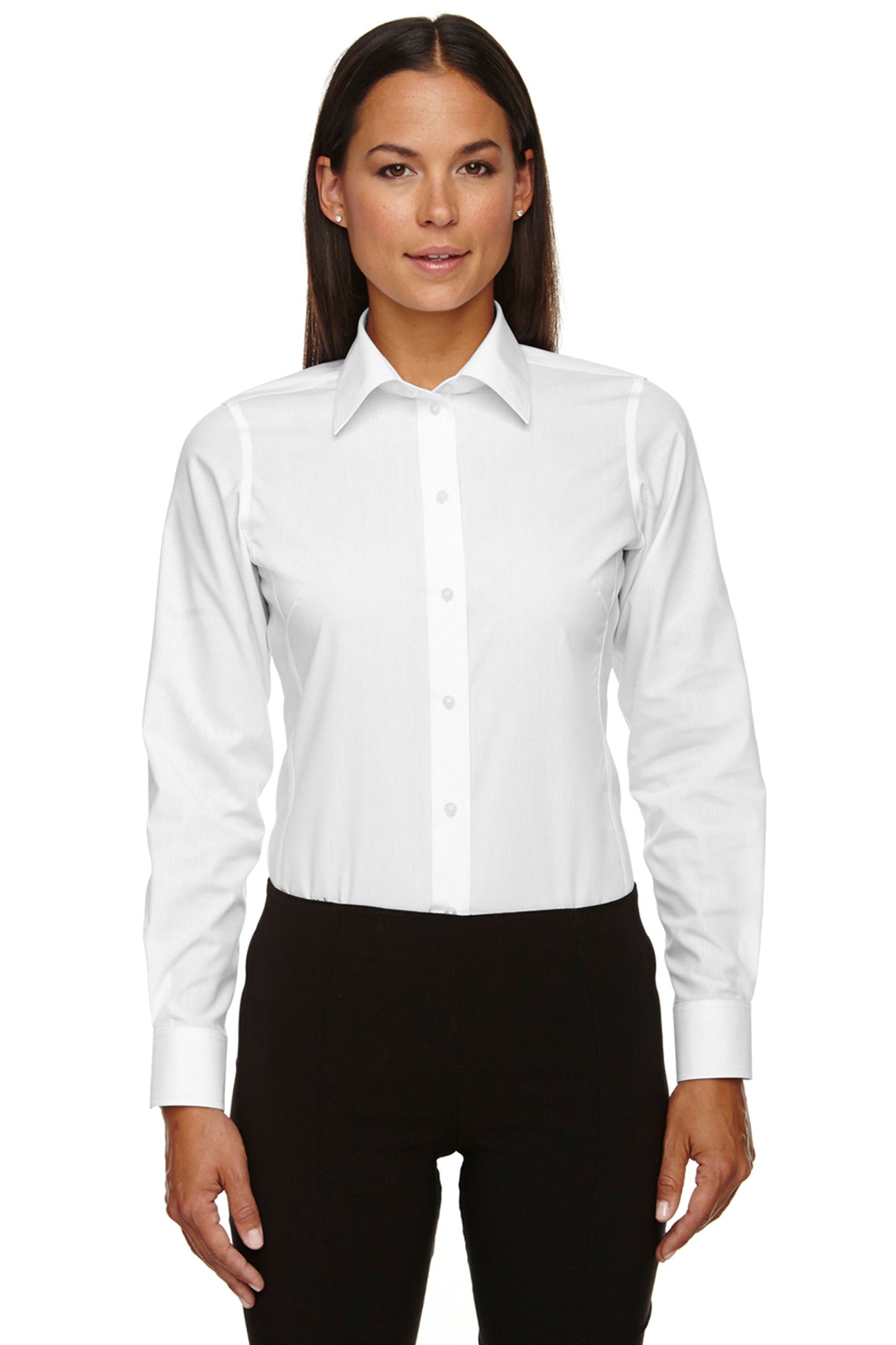 Ladies Devon & Jones Crown Collection Solid Broadcloth